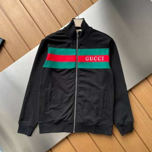 顶级最高版本 Gucci 古驰 酷奇 经典红绿刺绣Logo立领拉链外套 男女同款 情侣款 宽松版型 最高版本 原版面料 高版本 高品质 所有细节 面料辅料工艺