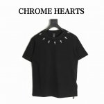 Chrome Hearts 克罗心 领口银饰十字架短袖T恤 采用直喷进口机器印花 五金辅料均开磨定制 正确配置 黑色2025克罗心正品包装 280克定制定染双纱