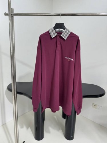新品Baggy珠地棉Polo T恤 定制定染珠地棉面料制作 经典Polo领口设计 色织衬衫面料 胸口饰有Baggy 徽标刺绣 领口纽扣开合 男女同款 酒红色