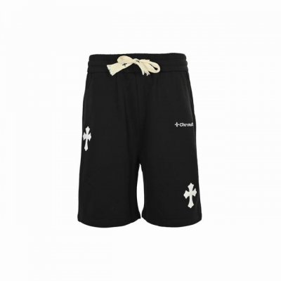 chrome Hearts 克罗心 24Ss 皮标十字架刺绣短裤 纯棉高品质面料、特别手感、贴布工艺 超级质感 舒适柔软透气 休闲宽松版型 潮流男女同款 长裤颜