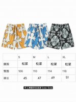 现货 p 2283 2025夏季新款潮牌弗 克罗心速干十字架短裤男女Ins超火美式休闲裤 颜色：黑色 蓝色 黄色 码数：S M L Xl