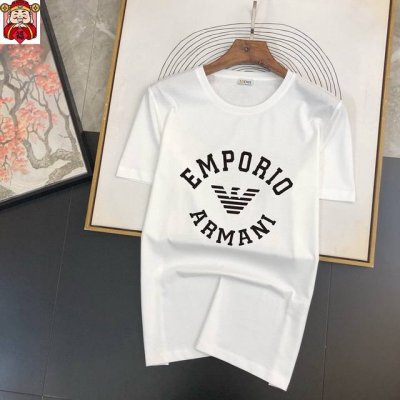 直 品牌 Armani阿玛尼 胖子福音 原单男士休闲短袖T恤，2025春夏新品，定制胸前顶级Logo 工艺、搭配整件细节 品质及剪裁设计都堪称一流，定制进口丝光