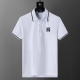 春夏官网同步新款翻领T恤polo，丝光珠地面料 款式时尚 帅气，面料舒适，做工严谨 ，走线工整。上身效果好 码数 M-3Xl 白色