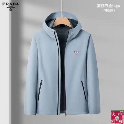 p520 Prada 普拉达 最新款专柜同款首发！高端时尚休闲夹克外套，超正版型上身瞬间变欧巴！，简约时尚的三维裁剪，工艺独特，原单代工厂出品；上身效果极佳，彰