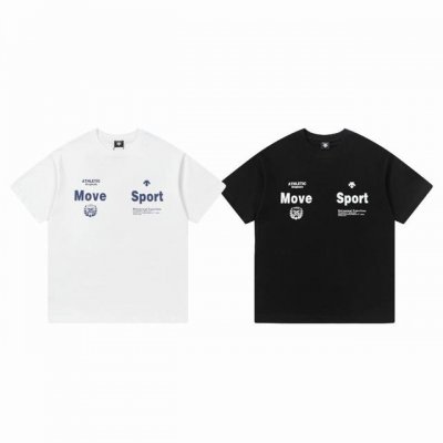 Descente 迪桑特专柜同步 Move Sport 系列 Logo 印花情侣圆领休闲短袖-原单版本 Color：白色 黑色 Size：S M L Xl Nu