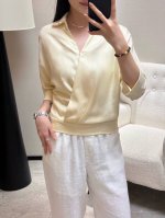 新款衬衫 天丝竹节纹面料 超级丝滑舒服 领子钉珠 白色 奶黄色 S Xl