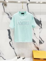 Amiri 阿米里 260克圆领短袖T恤 经典品牌贴布字母刺绣Logo印花小标 官方同步 高版本 高品质 时尚个性 百搭潮流 纯原品质 原版面料 吊牌 领标 水