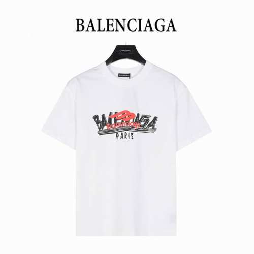 balenciaga 巴黎世家 25Ss 涂鸦多Logo字母发泡印花短袖T恤 购入原版开模打造，全套定制辅料，所有细节完美还原 定织定染260G纯棉精梳棉面料，