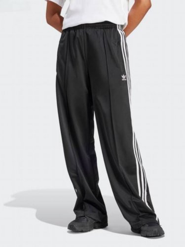 上新 万针刺绣Adidas 阿迪三叶草运动长裤深蓝色藏青色黑色三条杠复古Ins同款 密码3817直筒裤裤脚带拉链设计卫裤 春夏季新款2025三叶草阿迪达斯三条杠