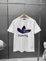 110 balenciaga/巴黎世家·新款联名印花Logo圆领T桖爆款推荐 高版本高品质原版面料 网红明星同款 260G高克重 32支双纱面料 进口原浆印花工