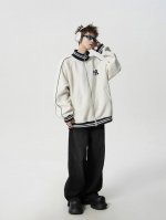 Mlb洋基队撞色拼接两条杠美式棒球服复古落肩拼接卫衣男女同款高街休闲廓形落肩袖重磅设计感外套 此款采用超柔棉材质面料超有范！材质不起球不变形不掉色不缩水透气舒适