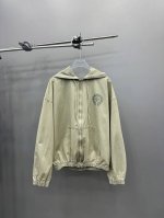 p460克罗心 新款洗水宽版连帽外套，百分百纯棉，厚实有质感，定染面料搭配开模定制五金配件，下摆弹力带松紧，宽松版型，尺码Sml