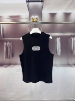 dior*迪奥 2025夏季新款 cd章仔字母标识Logo刺绣坎肩背心 运动健身 简约风 走秀款 圆领无袖T恤衫 宽松版型 男女同款 上身效果很赞 透气 颜色
