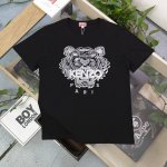 款号 Su718 高版本 2025新款Kenzo高田贤三刺绣老虎头图案Logo绣花休闲情侣短袖T恤 简单整洁的配色 吸睛且高端大气 胸前几十万针精工刺绣 依然保