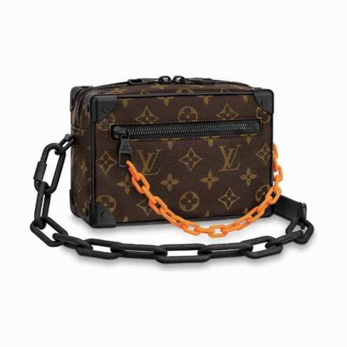 louis Vuitton Mini Soft Trunk 链条包 小方包 经典老花链条包路易威登Lv 专柜最新款软盒子男女情侣款老花邮差包，顶级品质，随意比对