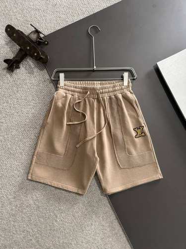隔天出货 高品质 Louis Vuitton 路易威登Lv 2025春夏新款松紧带休闲净色宽松短裤，裤脚下摆二本针锁边，针脚细密牢固，专柜定制面料 透气舒适度高