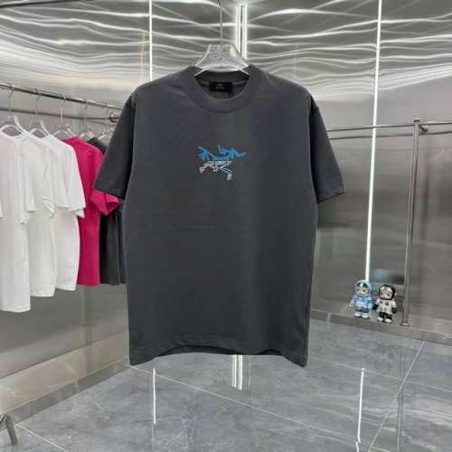始祖鸟 2025春夏新款260克 短袖T恤 个性印花 男女同款宽松版 S M L Xl Xxl 五个码 黑色 白色 灰色