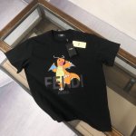 款号：G2114 Fendi 芬迪 2025夏季新款圆领短袖T恤！ - 260G双纱纯棉顶级面料 手感柔软 百分百纯棉独家出货 定染硫化黑无尘处理面料 -面料：