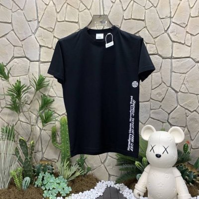 panda版本 供货 #代购级 巴宝莉 Burberry博柏利 地址字母印花棉质宽松短袖 T恤 男女款 黑色 秒杀市面上一切版本 只能说根本就不是一个级别的存在