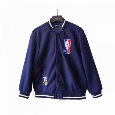 实拍细节图+尺码表 Nike Nba Team 31 Courtside Nba徽标刺绣棒球服 -秋冬最新柜子同款 面料定制700G混纺龙凤呢 纹路特别有质感