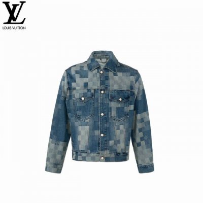 Louis Vuitton 路易威登24Ss 马赛克棋盘格牛仔外套 這款军装棋盘格注入現代風格，棋盘格是色织+漂染洗水，字母提花Monogram Aquagar