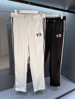 Y3山本25Ss春夏新款轻薄缎面抽绳运动休闲裤，男士经典胶印标识侧条纹织带直筒休闲长裤！贸易公司渠道稀出，领先官网发售！一款集时尚与舒适于一身的精品之作，穿上它