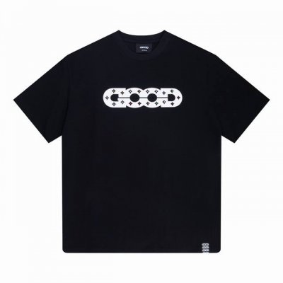白底图 顶级版本 朱志鑫同款 Goodbrand 24Ss 镂空Logo彩钻发泡印花短袖T恤 颜色：黑色 白色 码数：S M L Xl