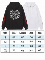 现货 9810 Chrome Heart秋冬潮牌雪花十字幻影马蹄男女卫衣套头帽衫潮 重工刺绣 订制长绒棉400克 颜色：黑色 白色 码数Smlxl欧版