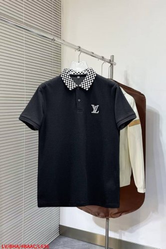 lv 2025Ss夏季新款字母Logo男士翻领Polo衫！经典商务男款，高端男装的天花板级别的商务男款！简约时尚大气不失优雅，单穿内搭体面过人，品质控 细节控的