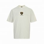 balenciaga 巴黎世家 25Ss 兰博基尼联名刺绣短袖 胸前饰有兰博基尼微标 刺绣小字母 简约百搭 版型釆用Os宽松落肩版型. 男女同款 size:S-