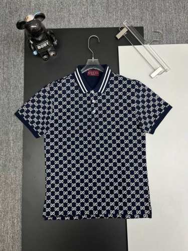 GuccⅠ 古驰 满印新款polo衫 原版面料 原版订制辅料 官方同款 采用210克纯棉珠地面料，定制 同缸染面料 手感非常舒服爽滑 版型挺阔有型 一线品牌代工