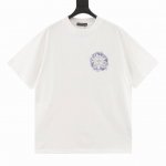 130 chrome Hearts Ch/克罗心25Ss前后标志烟雾印花Logo圆领短袖 面料:采用280克双纱爽滑面料、经过高温预缩处理克重高达300克，配套