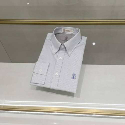 新款 Bc男士商务休闲条纹长袖衬衫，香港贸易公司渠道货，品相完美如斯，25年早春官方新品，官方同步系列！！ 条纹衬衫作为公认的商务休闲的单品，无疑是商务圈生命力