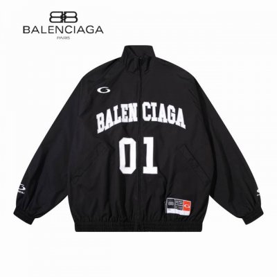 220【原单】款号：Bl005 【上新】Balenciaga* 巴黎世家 25Ss 复古篮球字母印花拉链长袖夹克外套- bal 25Ss足球运动夹克 赋予夹克轻