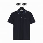 miumiu 缪缪 25Ss 胸口Logo撞色压胶短袖Polo衫 客供精仿棉打造珠地材质面料，质感柔软细腻爽滑，舒适透气凉爽， 且久穿久洗不褪色不变形。进口田岛