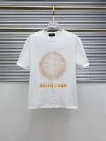 市场有仿版认准工艺和面料 25Ss巴黎家纯棉最新面料 最高版本 胸前字母Bal直喷工艺经典标识图案Logo时尚简约潮流短袖，最顶级的品质专柜原单短袖，顶级制作工