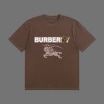 高端品质 Burberry 2025Fall 春夏系列 Logo战马短袖T恤 区别普通印花 定织270G32支双纱纯棉面料 宽松版型 男女同款 Size：S M