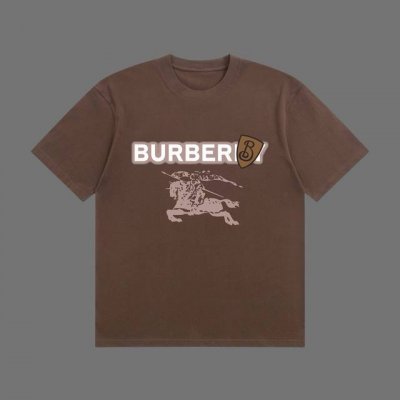 高端品质 Burberry 2025Fall 春夏系列 Logo战马短袖T恤 区别普通印花 定织270G32支双纱纯棉面料 宽松版型 男女同款 Size：S M