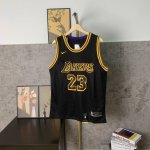 70 款号S0023 顶级刺绣版本 挂拍图 Nike Nba 运动篮球背心 Sw球迷版 黑曼巴蛇纹 洛杉矶湖人队 勒布朗 詹姆斯23号刺绣球衣 颜色：黑 尺码：