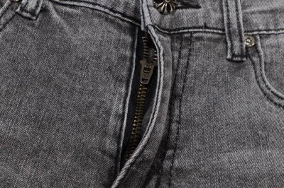 克罗心原版神裤 款号：X037 上新！Chrome Hearts克罗心Ch外贸订单款高街修身牛仔裤，潮人必备神裤登场！ 这款裤子在克罗心系列里堪称颜值与品质担当