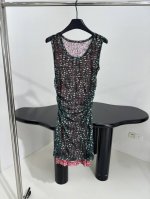 Dvn 新品弹力网纱连衣裙 多层叠纱遮肉显瘦 花色