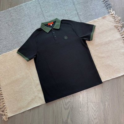 hermes爱马仕徽标刺绣短袖Polo衫 上身参考：178 175斤穿2Xl合适 定制主标 辅料 水洗齐全 甄选高端弹力珠地棉冰丝面料 上身舒适透气有质感 爽滑