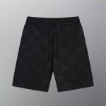 高版本 gucci 古驰满印提花夏季短裤 独家款2025爆了 定制提花双G面料 质量超A 男女同款 最高版本 三标齐全 休闲短裤五分裤 颜色 黑 尺码 Xs-L