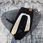 上新 Evisu 白色大M火焰牛仔长裤Evisu 福神牛仔裤 秋冬季节情侣款特供中山原厂原浆牛仔，面料环保，白色大M印花Logo 个性十足做工精细 双针机压线