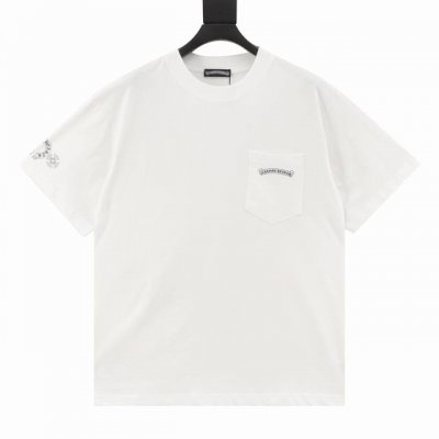 Chrome Hearts克罗心25Ss彩色十字架短袖T恤 宽松版型高密度针织，面料280克双纱，1*1双纱螺纹，手感柔软舒适，不变形，Os落肩宽松版型，男女同