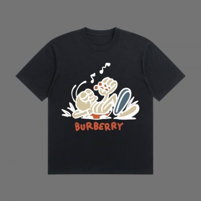 高端品质 Burberry 2025Fall 春夏系列 休闲蜜蜂短袖T恤 区别普通印花 定织270G32支双纱纯棉面料 宽松版型 男女同款 Size：S M L