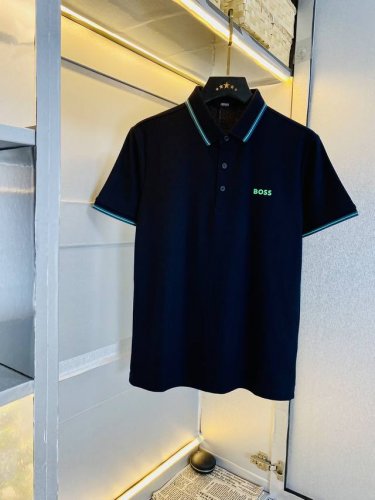 穿200斤Boss 原单品质 2025最新款衣服 男装翻领短袖 精选专柜订制顶级朱地丝光棉进口面料 所有细节做工完美1比1复刻 还原正品百分百 原版五金 高端订
