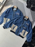 Evisu福神标志刺绣拼布飞行员牛仔夹克外套男春秋款2Eahtm1Dj715Xxc D秋季官网新款，官网在售2399！此款绝对重工精密刺绣！拼接工艺也是恰到好处