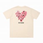 We11Done 爱心贴纸短袖 Ins高热度款式 260克纯棉双纱汗布 定染同缸1*1螺纹 舒适宽松 上身有型情侣同款 Color:黑色 白色 尺码表 Form