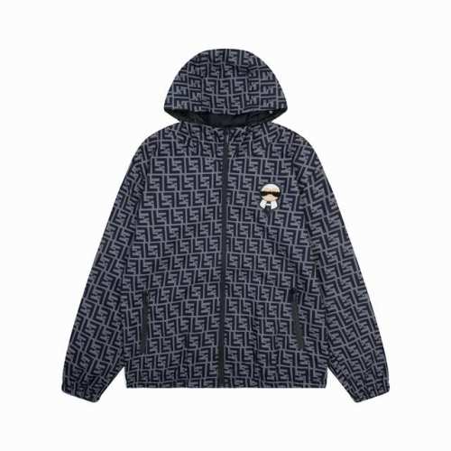 高品质 fendi 芬迪 双Ff 老佛爷 双层夹克外套 高版本 新款风衣夹克 定制进口记忆面料打造 追求高端的风范 手感极佳 版型不挑人 舒适透气 营造时尚大气